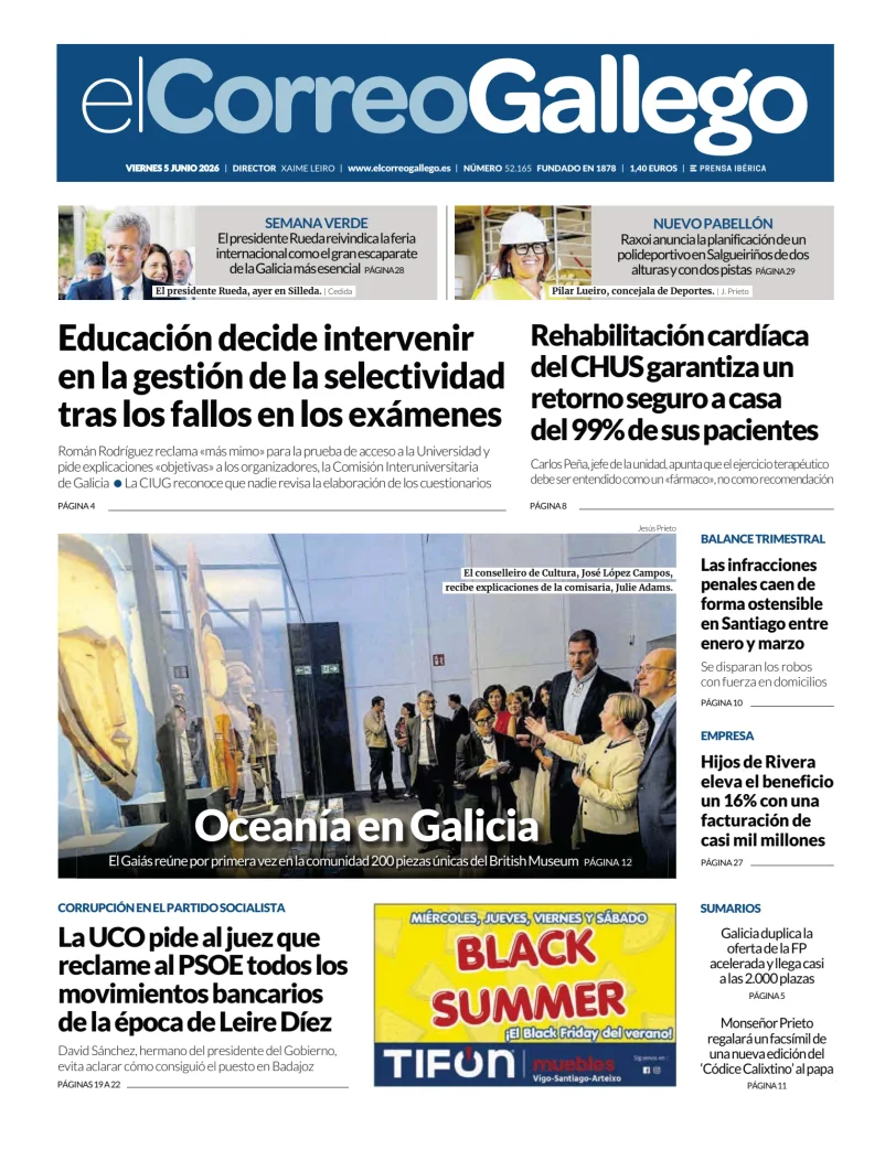 Portada de El Correo Gallego