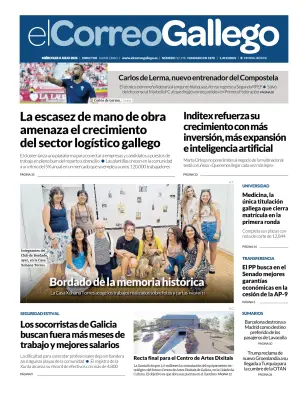 Portada de El Correo Gallego, 8 de julio de 2026