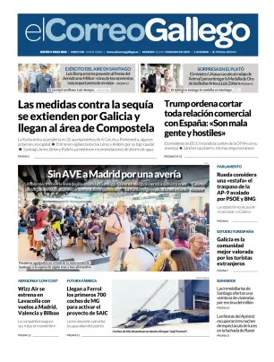 Portada de El Correo Gallego, 9 de julio de 2026