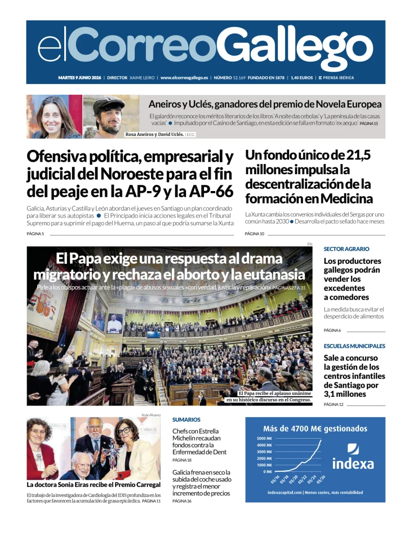 Portada de El Correo Gallego