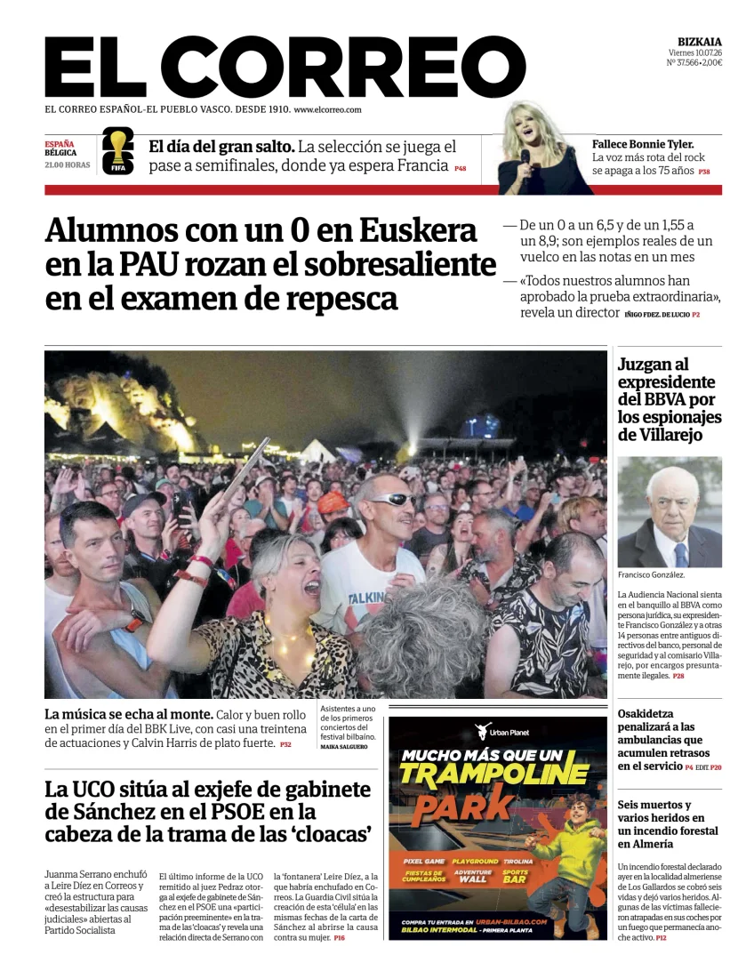 Portada de El Correo