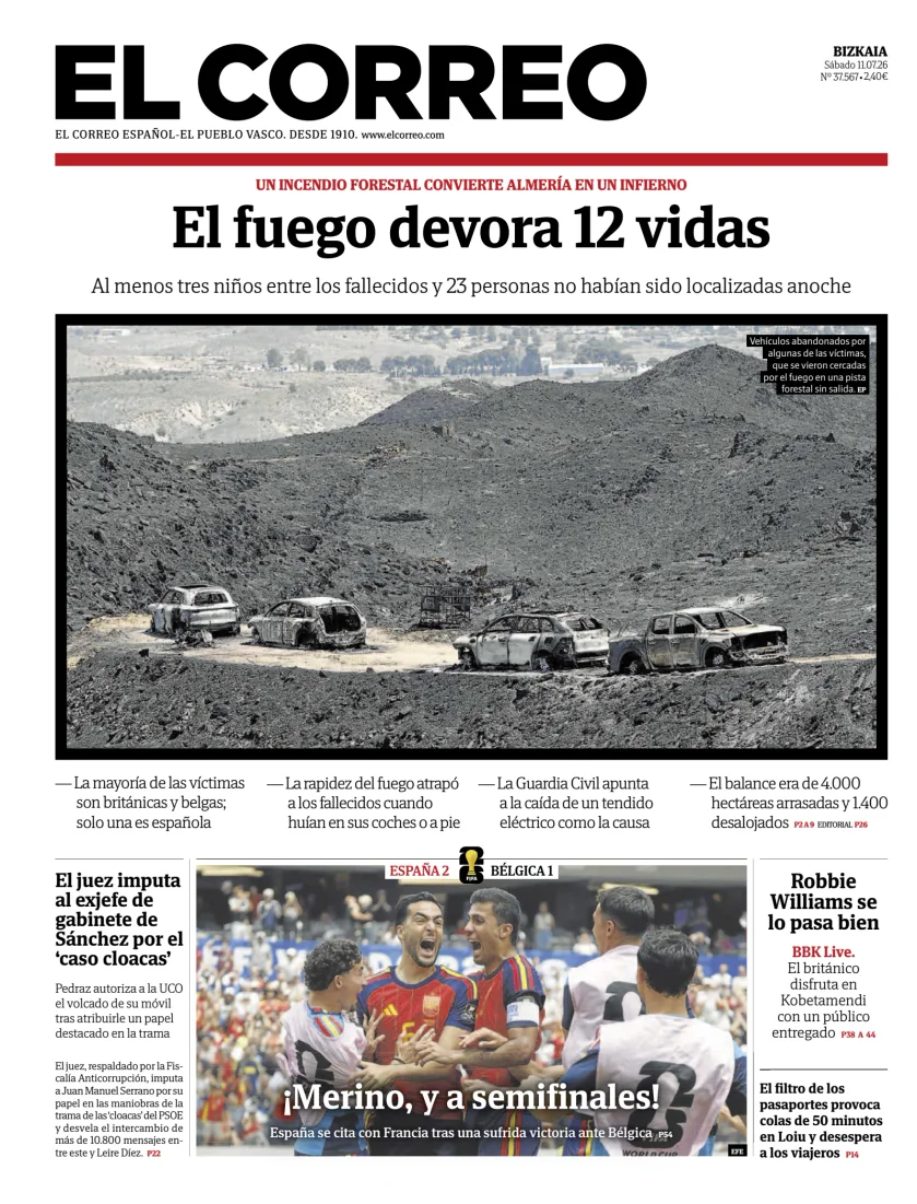 Portada de El Correo