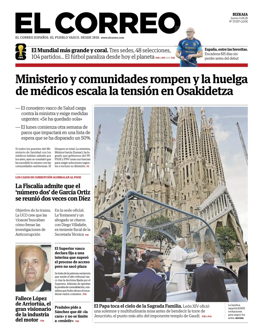 Portada de El Correo
