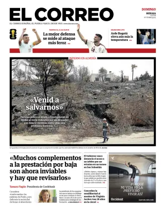 Portada de El Correo, 12 de julio de 2026