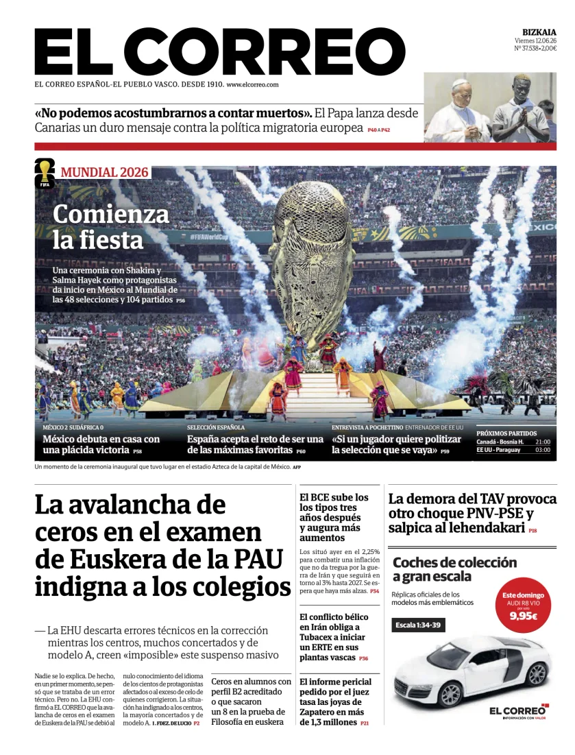 Portada de El Correo