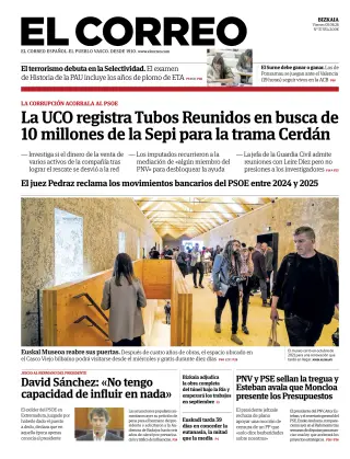 Portada de El Correo, 5 de junio de 2026