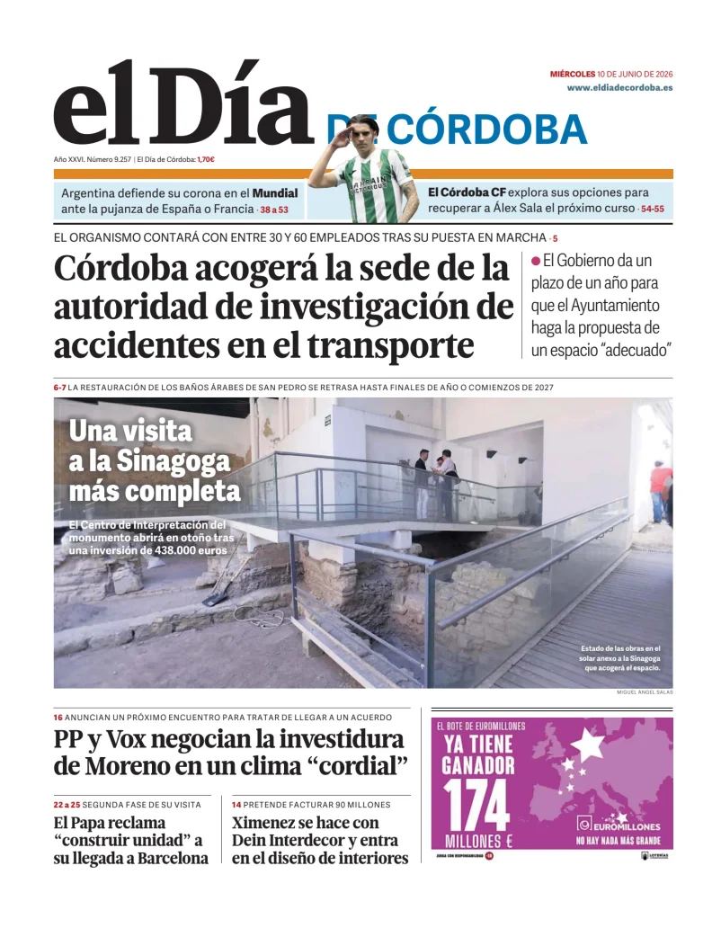 Portada de El Día de Córdoba
