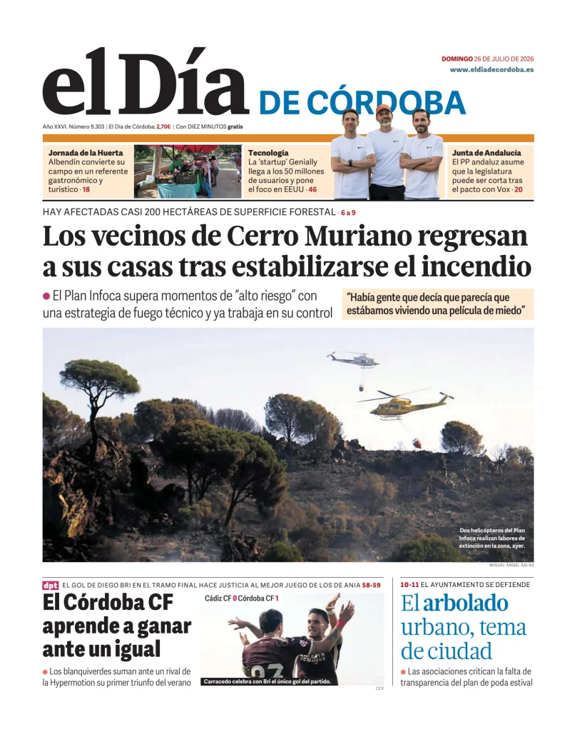 Portada de El Día de Córdoba