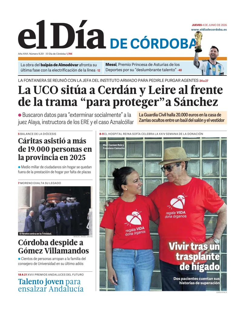 Portada de El Día de Córdoba
