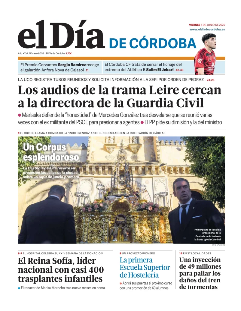 Portada de El Día de Córdoba