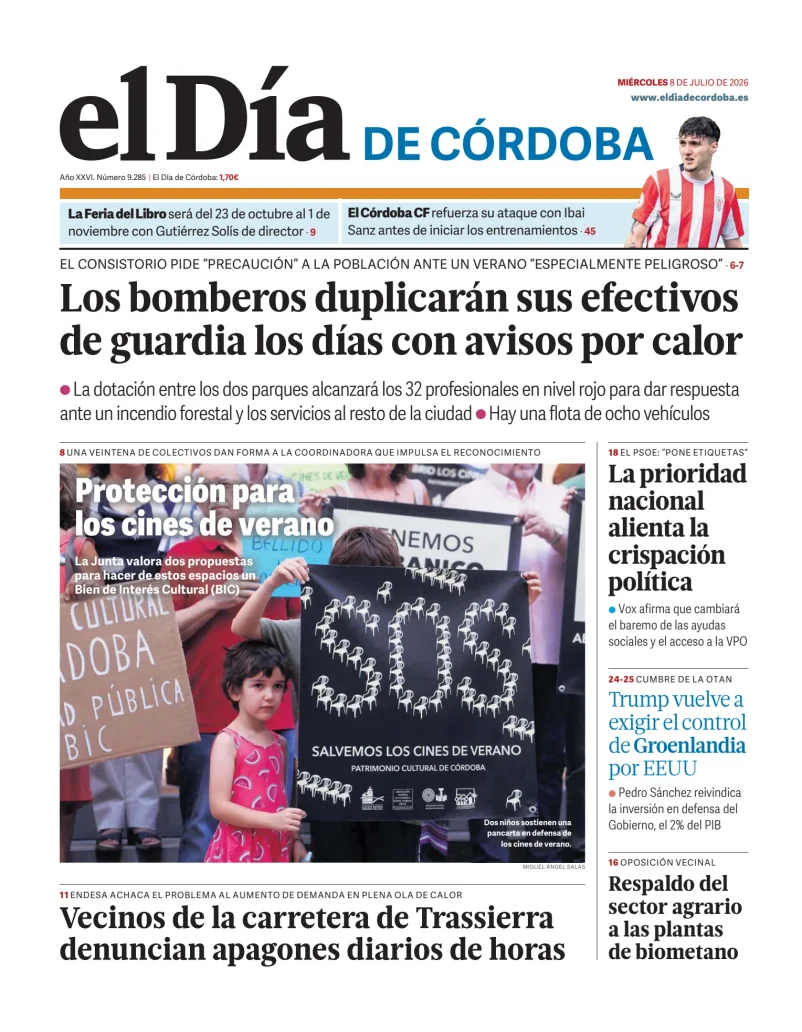 Portada de El Día de Córdoba