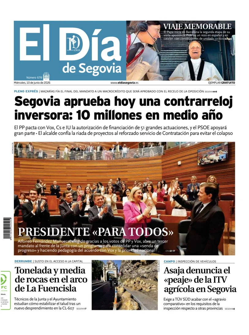 Portada de El Día de Segovia