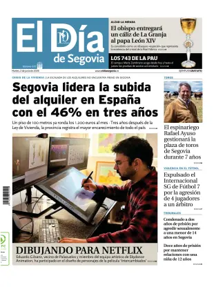 Portada de El Día de Segovia, 2 de junio de 2026