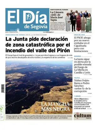 Portada de El Día de Segovia, 23 de julio de 2026