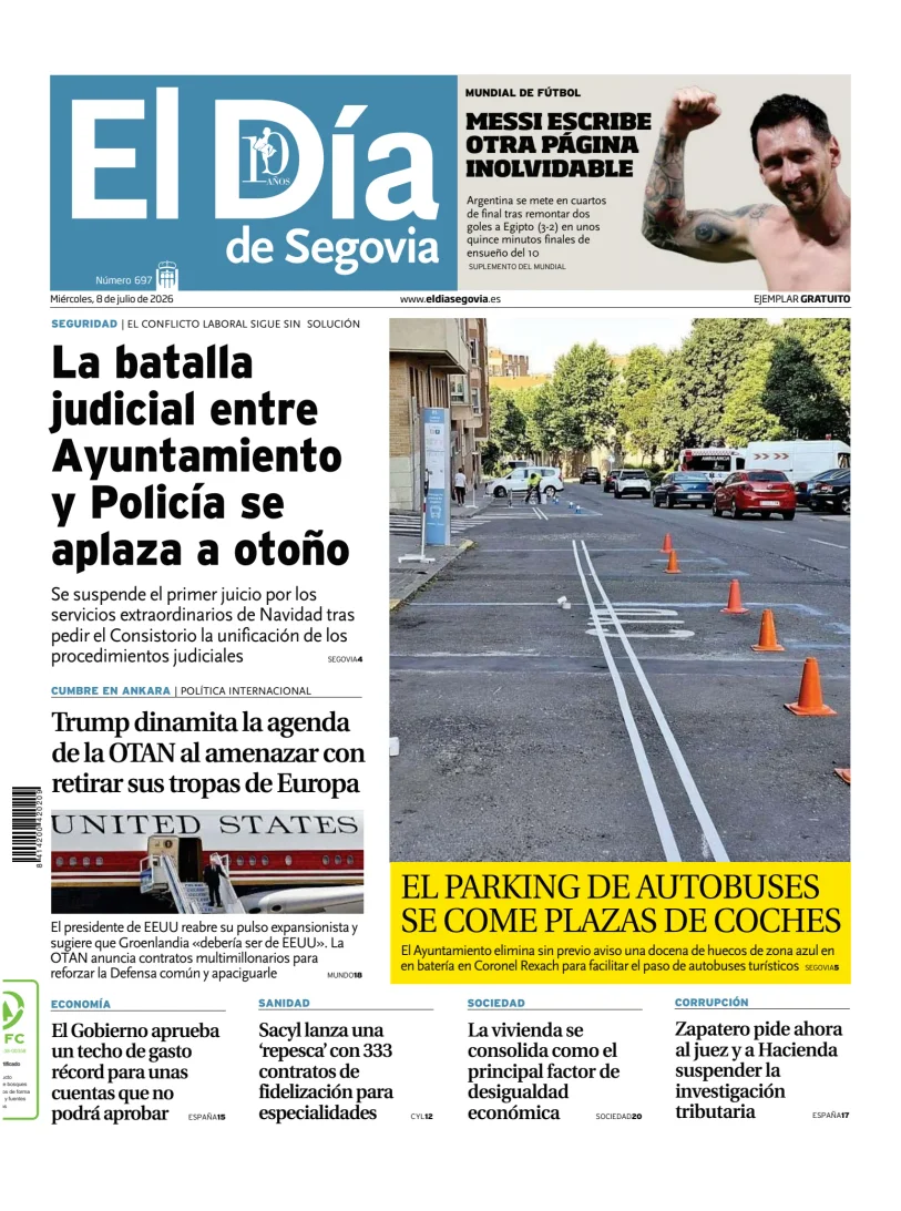 Portada de El Día de Segovia