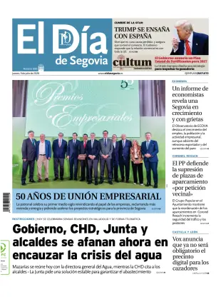Portada de El Día de Segovia, 9 de julio de 2026