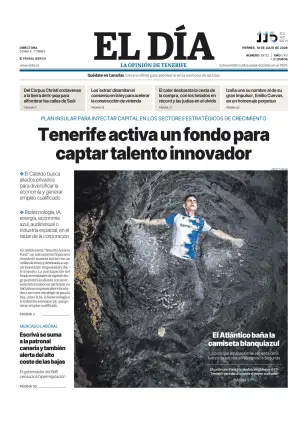 Portada de El Dia, 10 de julio de 2026