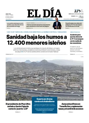 Portada de El Dia, 22 de julio de 2026