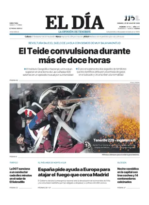 Portada de El Dia, 25 de julio de 2026