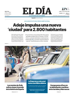 Portada de El Dia, 27 de julio de 2026