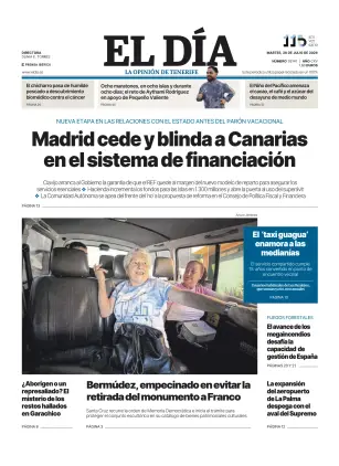 Portada de El Dia, 28 de julio de 2026