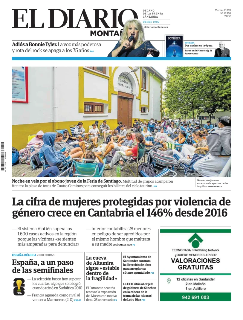 Portada de El Diario Montañés