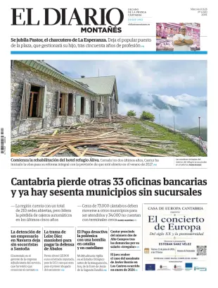 Portada de El Diario Montañés, 10 de junio de 2026