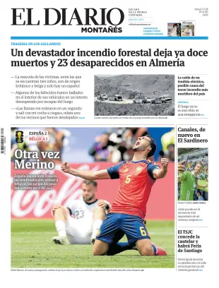 Portada de El Diario Montañés, 11 de julio de 2026
