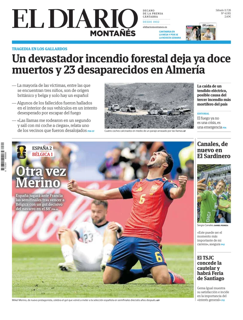 Portada de El Diario Montañés