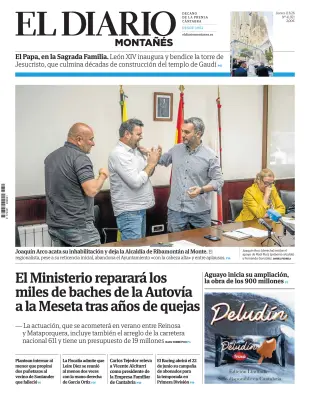 Portada de El Diario Montañés, 11 de junio de 2026