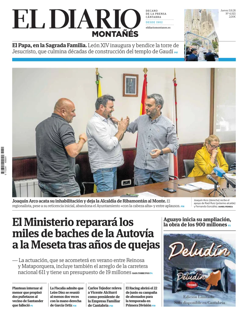 Portada de El Diario Montañés