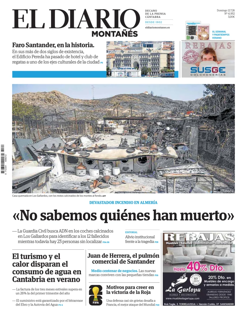 Portada de El Diario Montañés