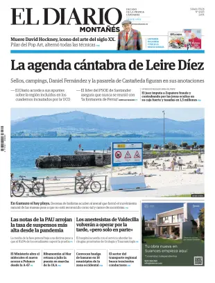 Portada de El Diario Montañés, 13 de junio de 2026