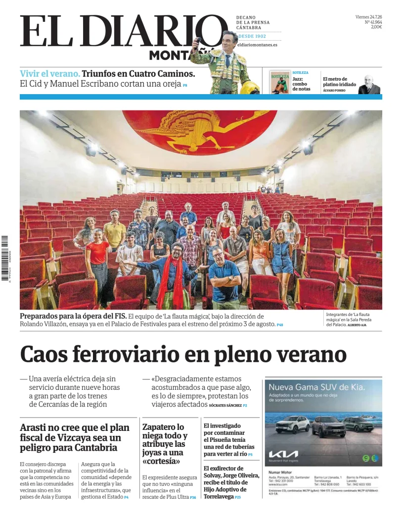 Portada de El Diario Montañés