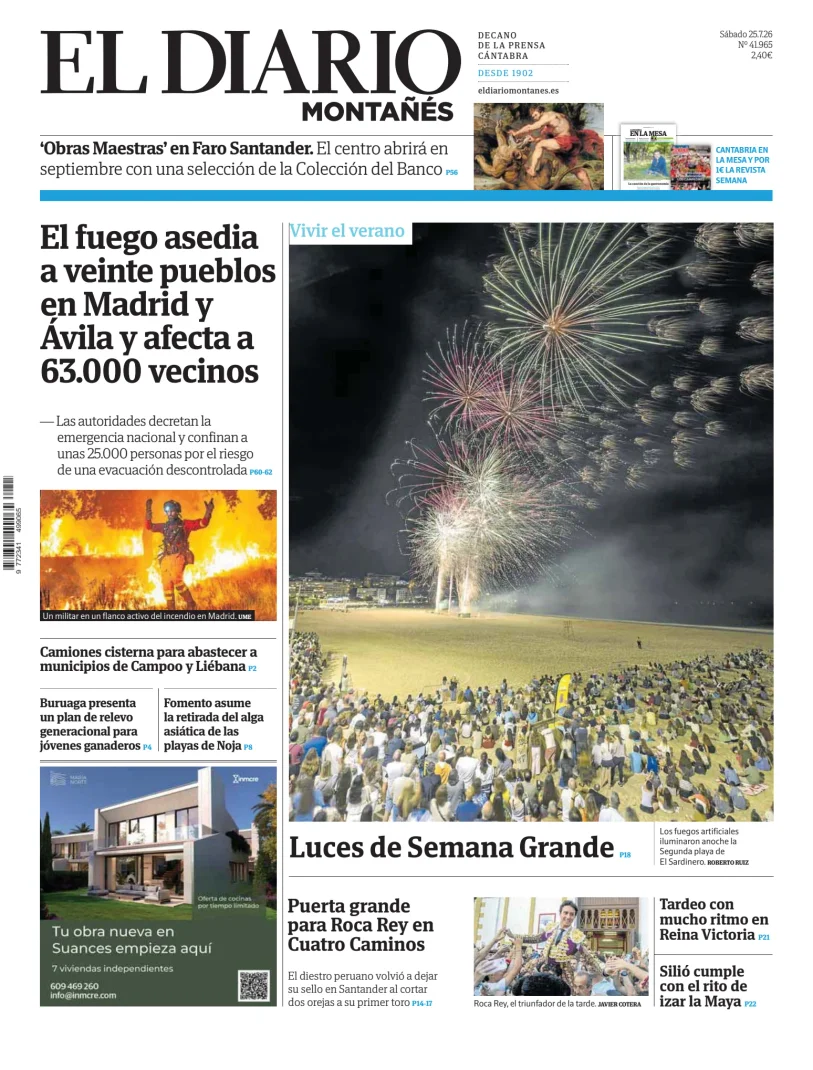 Portada de El Diario Montañés