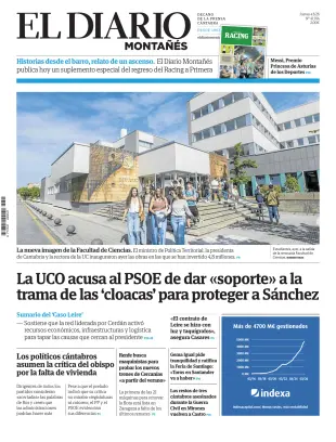 Portada de El Diario Montañés, 4 de junio de 2026