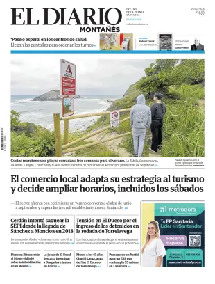 Portada de El Diario Montañés, 5 de junio de 2026