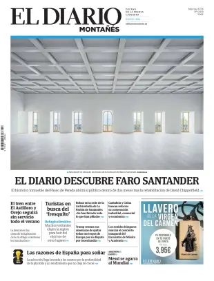 Portada de El Diario Montañés, 8 de julio de 2026