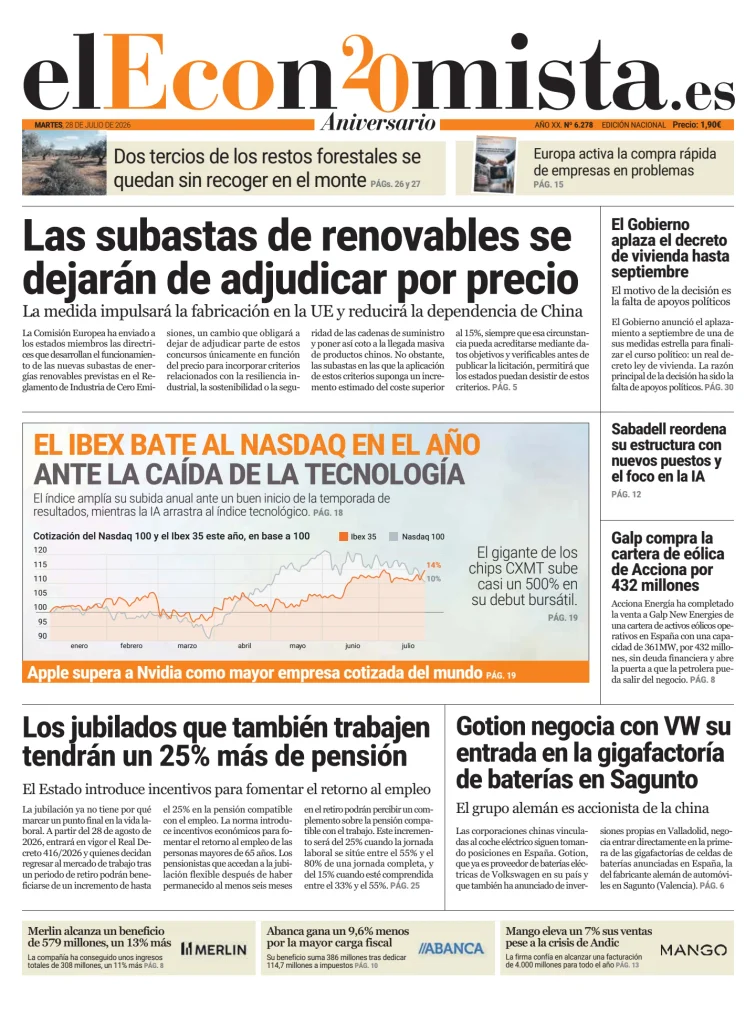 Portada de El Economista