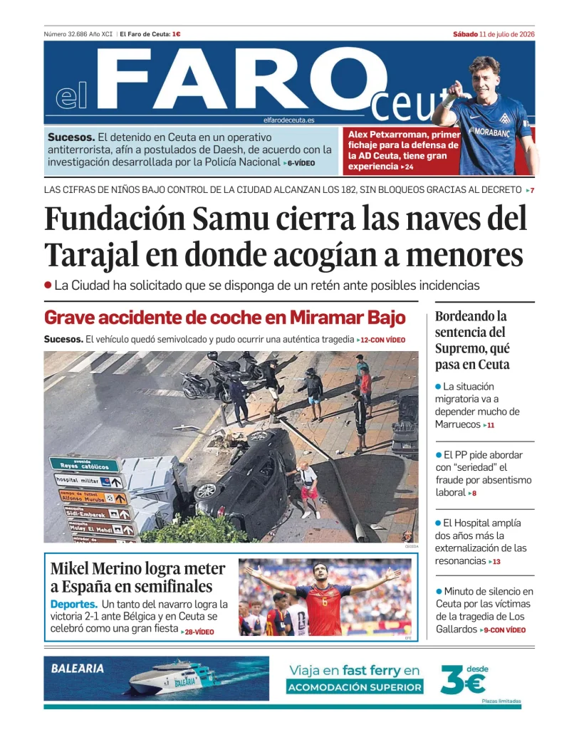 Portada de El Faro de Ceuta