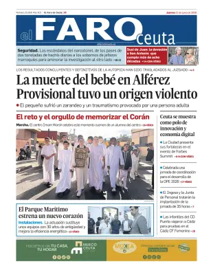 Portada de El Faro de Ceuta, 11 de junio de 2026