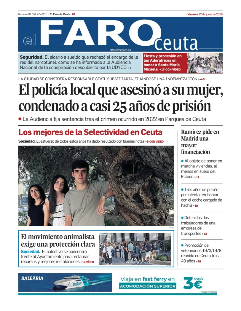 Portada de El Faro de Ceuta