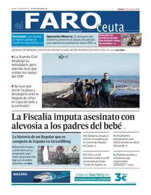 Portada de El Faro de Ceuta, 13 de junio de 2026