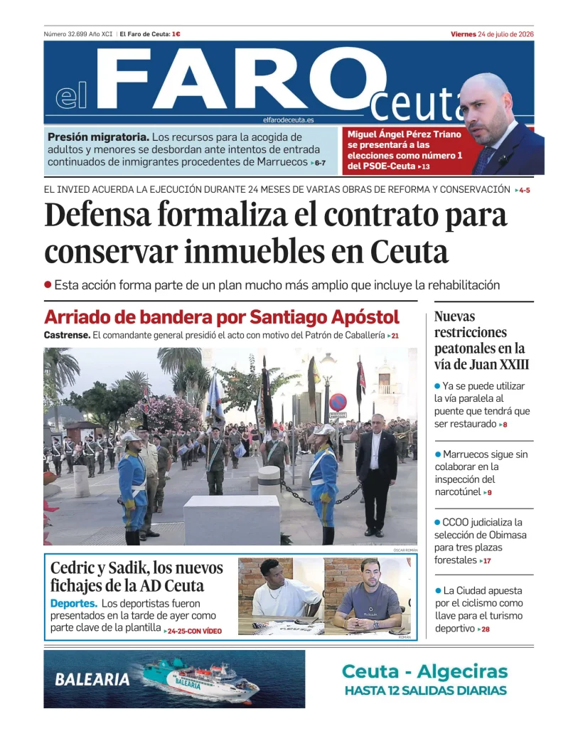 Portada de El Faro de Ceuta