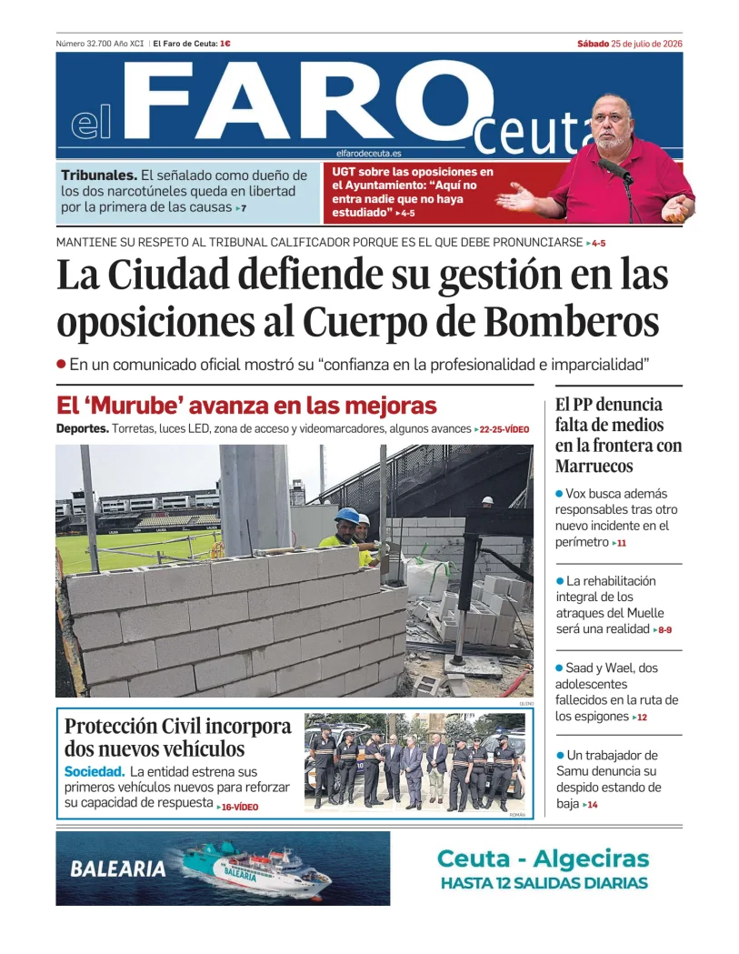 Portada de El Faro de Ceuta