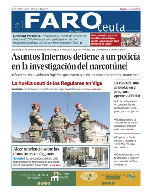 Portada de El Faro de Ceuta, 4 de junio de 2026