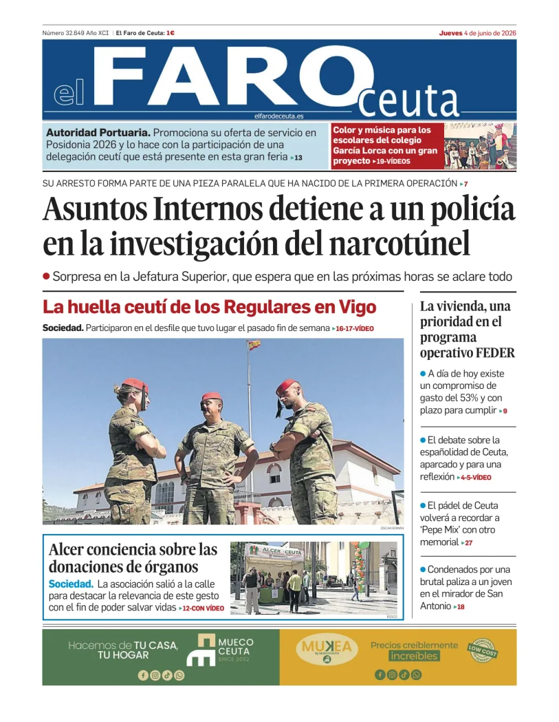 Portada de El Faro de Ceuta
