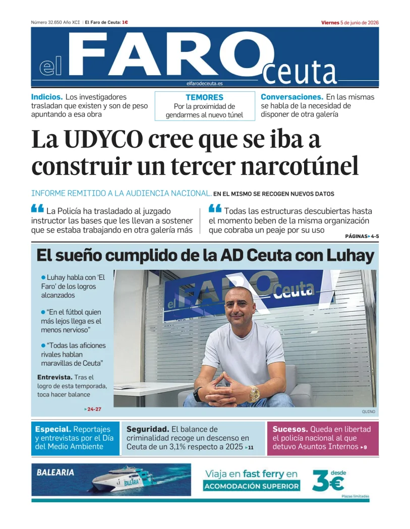 Portada de El Faro de Ceuta