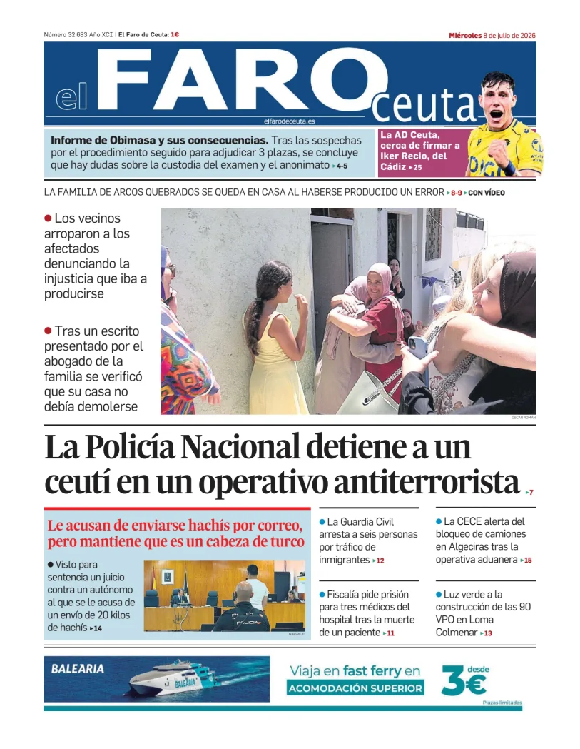 Portada de El Faro de Ceuta