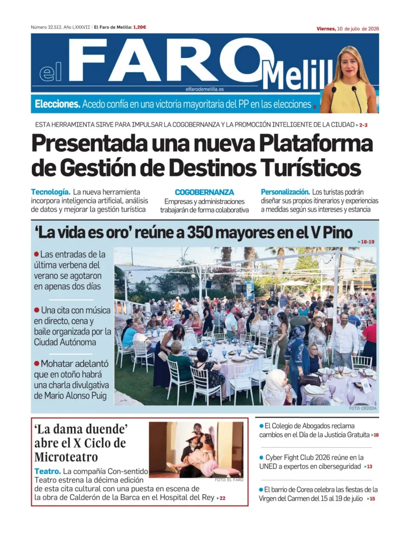Portada de El Faro de Melilla